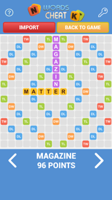 Solve Words Friends WWF Cheat screenshot