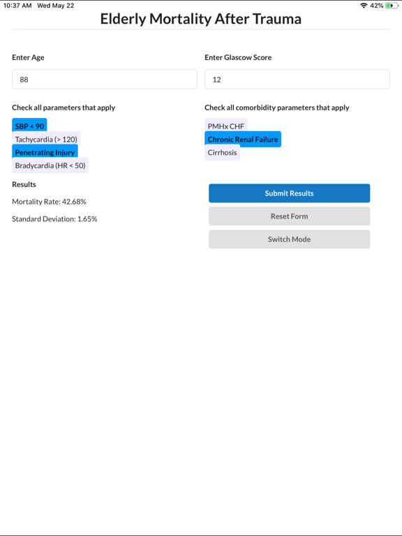 Screenshot #5 pour Elderly Mortality After Trauma