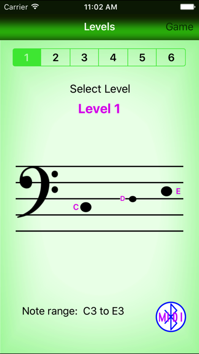 Speedy Note: Bass Clef Screenshot