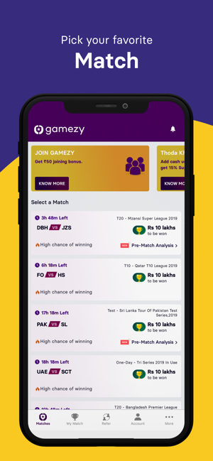 Gamezy Fantasy Cricket(圖7)-速報App