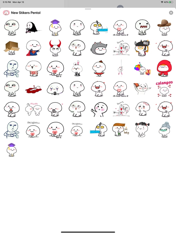 Screenshot #6 pour New Pentol Stickers HD