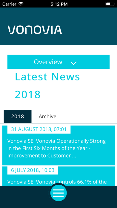 Investor Relations Vonovia screenshot 2