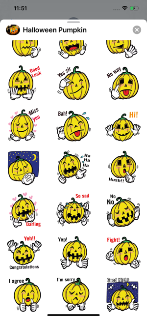 Halloween Pumpkin Cut stickers(圖3)-速報App