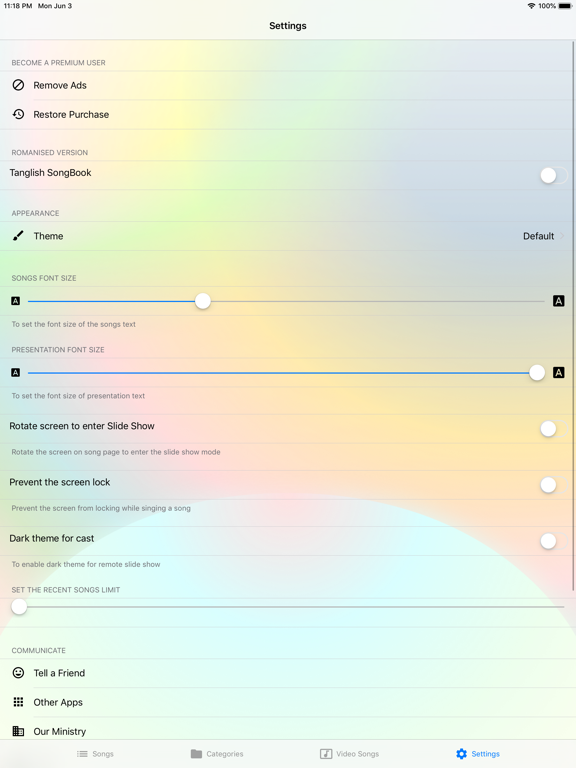 Christian Songbook - Tamil iPad screenshot 9 - Book app