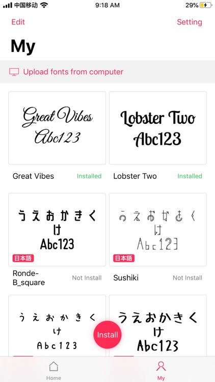 My Font - Install font for 13+