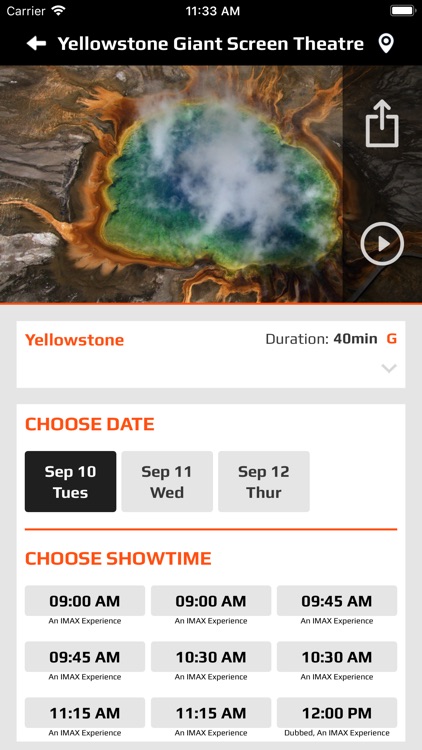 Yellowstone Giant Screen