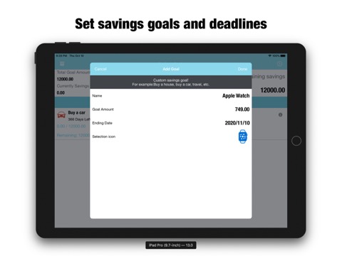 貯金貯蓄目標 - 貯蓄計画簿記、貯蓄目標管理Appのおすすめ画像9