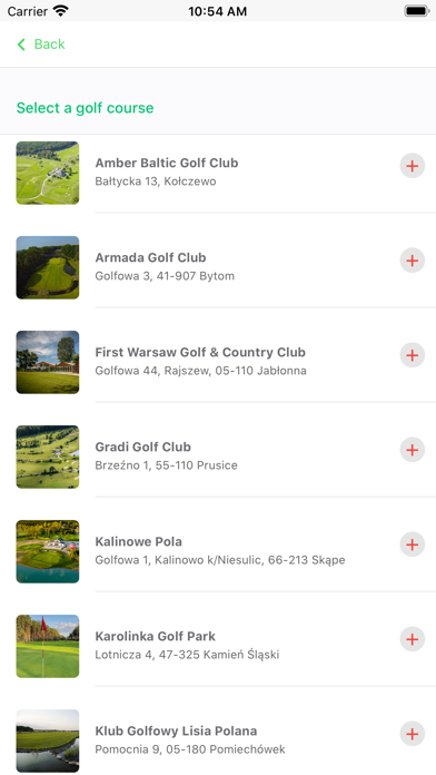 Golf Booking Screenshot