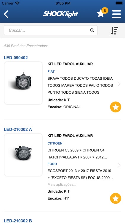 Shocklight - Catálogo