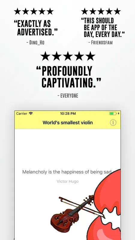 Worlds smallest violin ™ screenshot 1 of 3