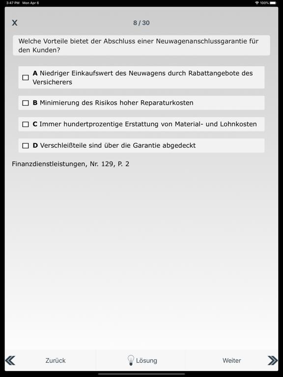 Kfz Bayern - Automobilkaufmann iPad screenshot