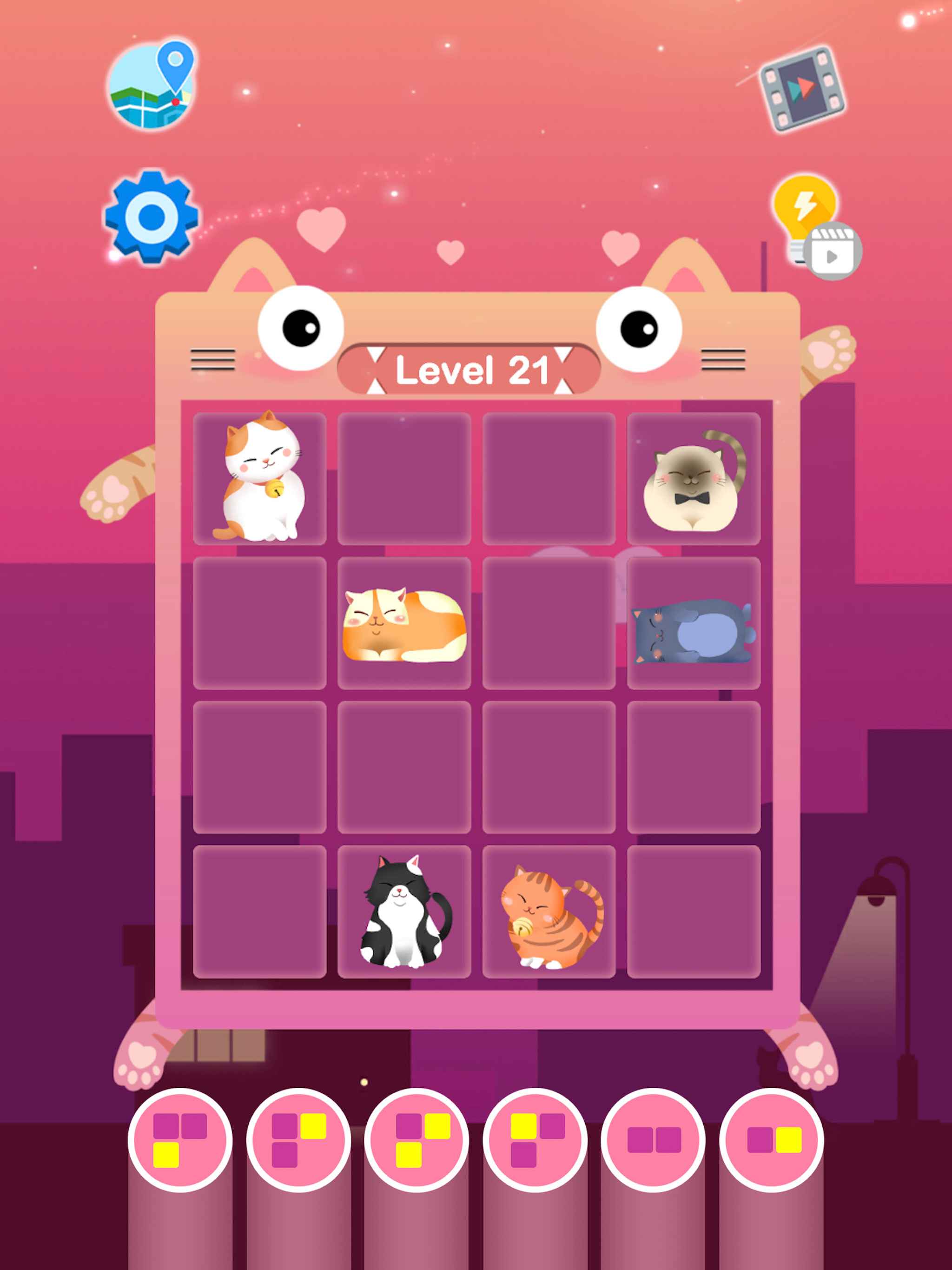 Sleeping Cat-Block Puzzle Game