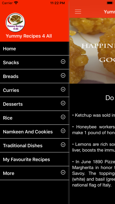 Yummy Recipes 4 All Screenshot