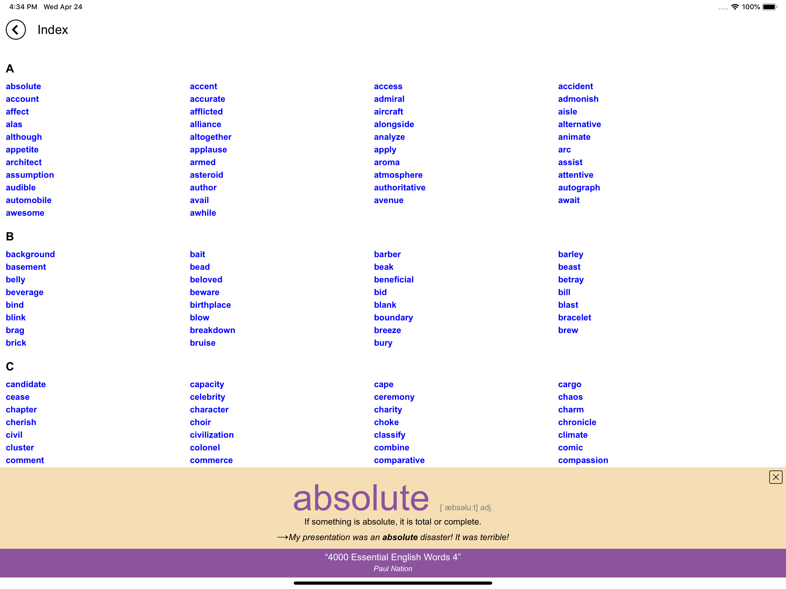 4K Essential English Words 4 screenshot 10