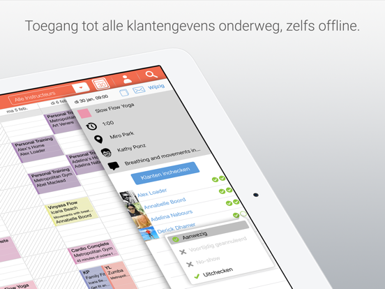 Bobclass - afsprakenkalender iPad app afbeelding 2