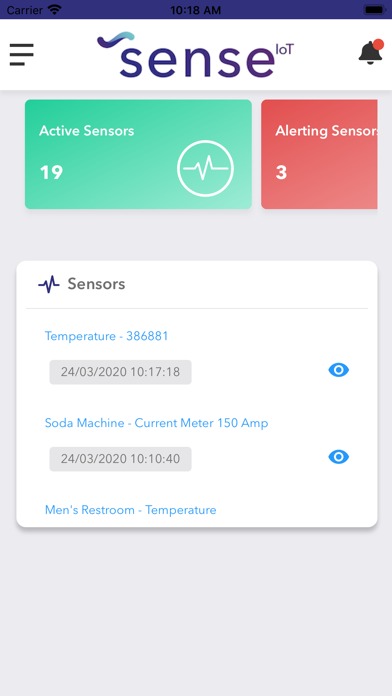 Screenshot #1 pour Sense IoT Mobile