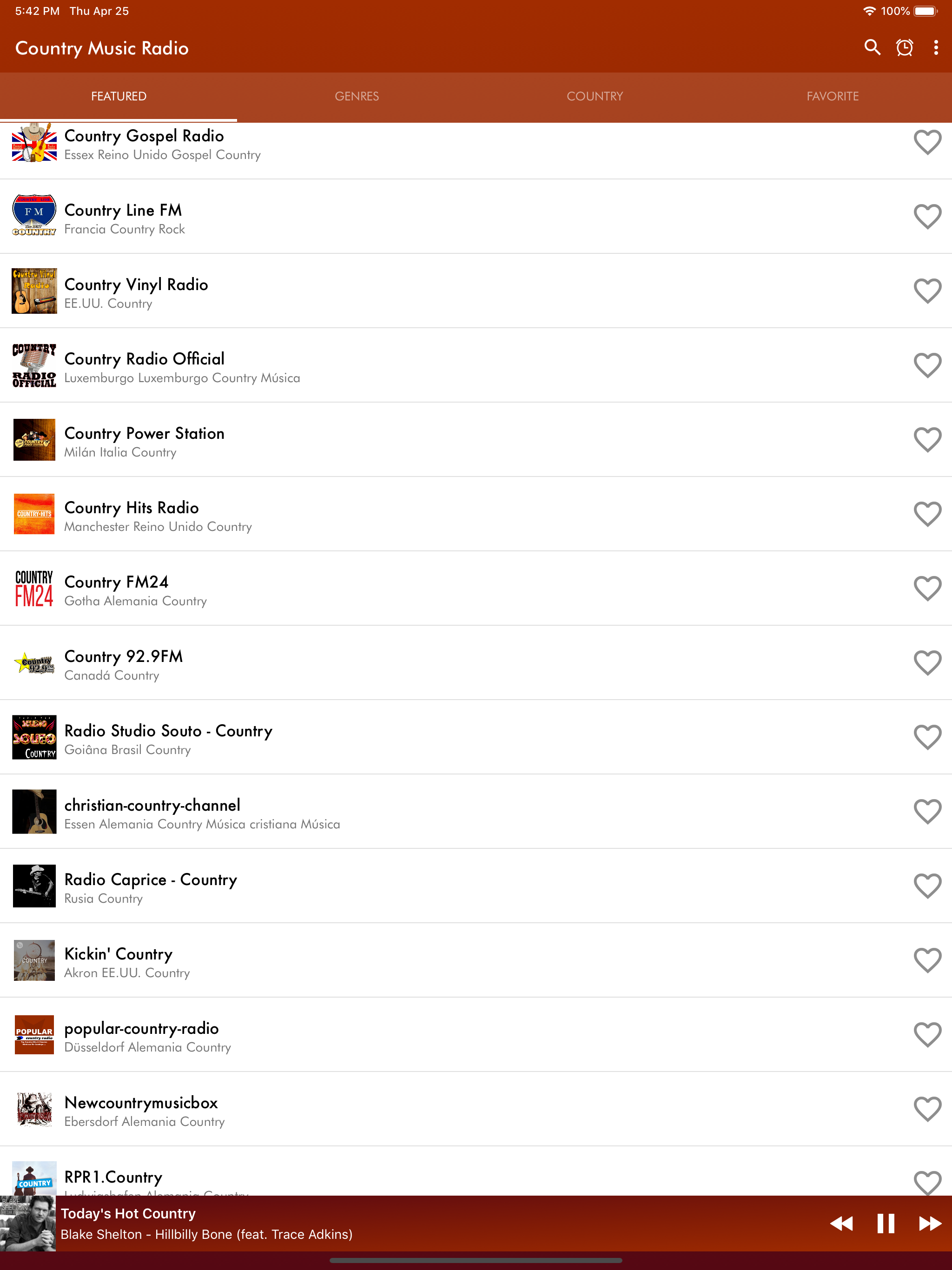 Country Music Radio app screenshot 5