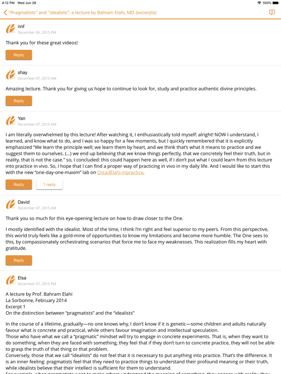 e-OstadElahi.com iPad screenshot 5 - Education app