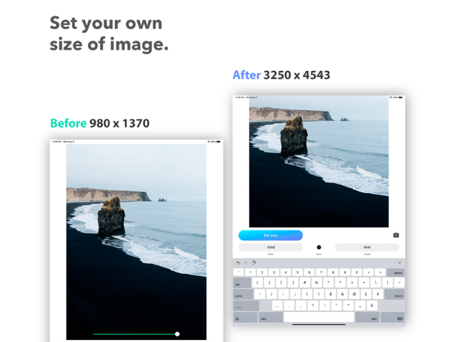 ‎Resizable - Photo size Screenshot
