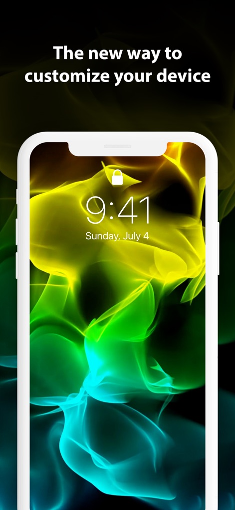 Live Wallpaper ∘ for Me - Explore the app's capability to deliver mesmerizing abstract animations with vibrant green and yellow hues, offering a fresh way to customize your device's lock screen.