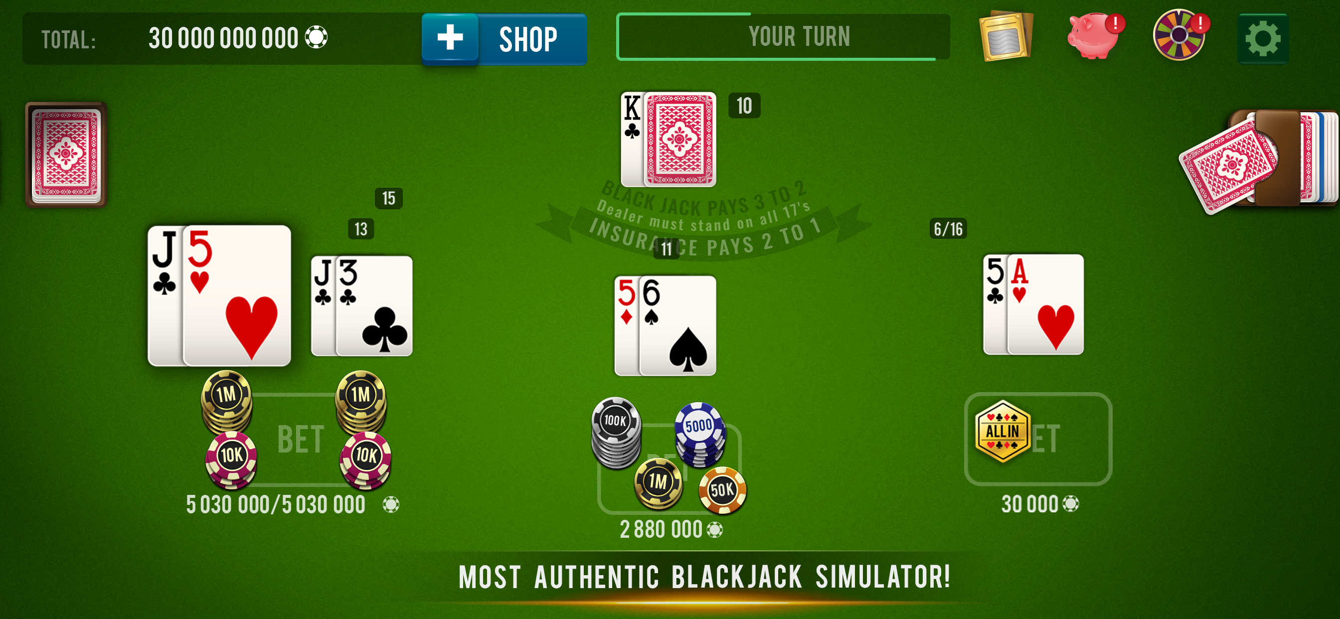 BLACKJACK 21 - Casino Vegas