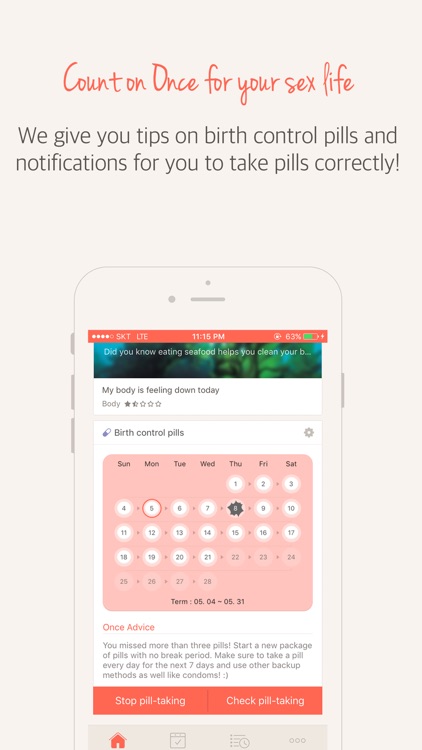 Once(A special period tracker) screenshot-4