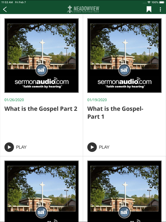 Meadowview Reformed PCA iPad screenshot 4 - Book app