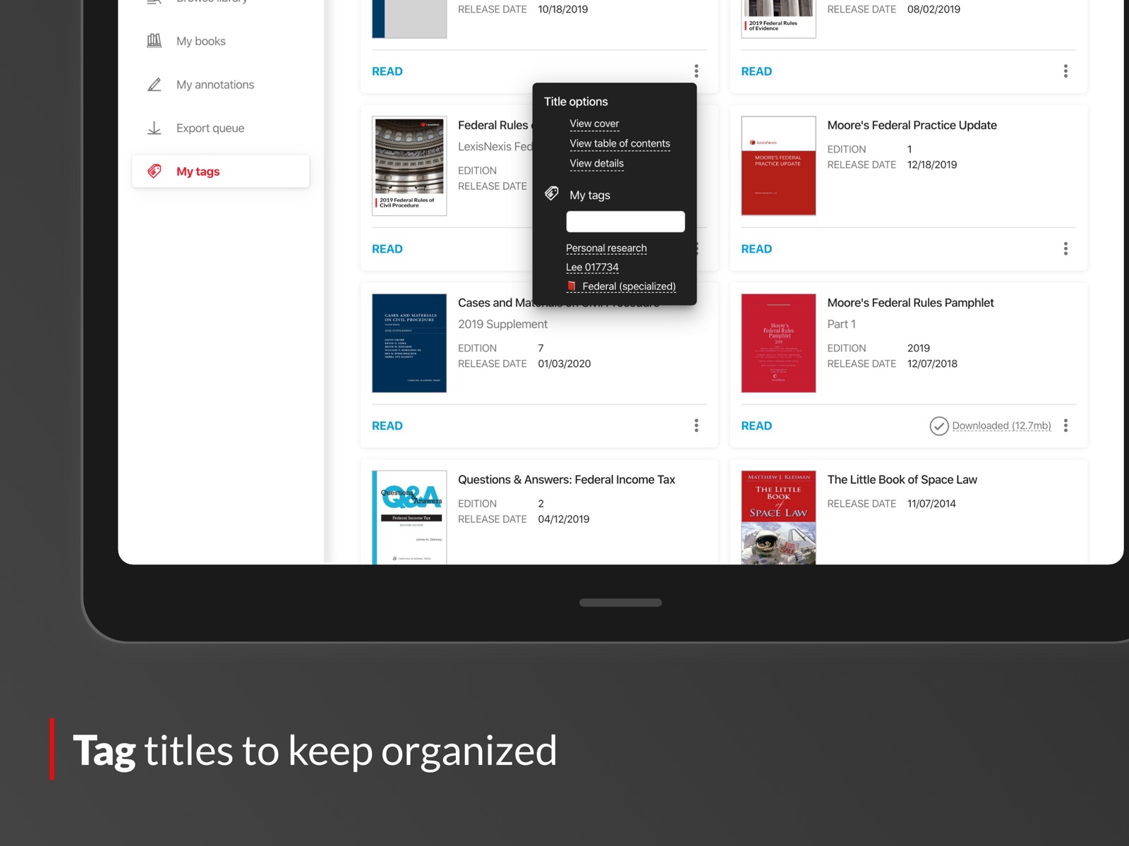 LexisNexis® Digital Library ipad screenshot 3