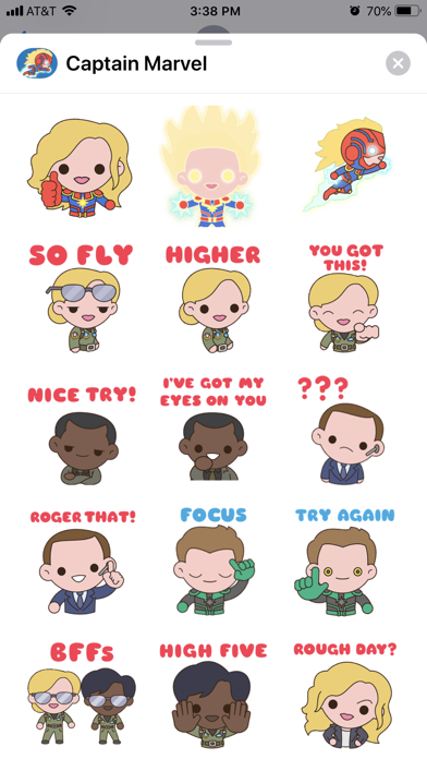 Captain Marvel Stickers screenshot 1