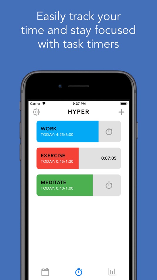 #1. Hyper - Focus Time Tracker (iOS) By: Amarok Technologies Inc.