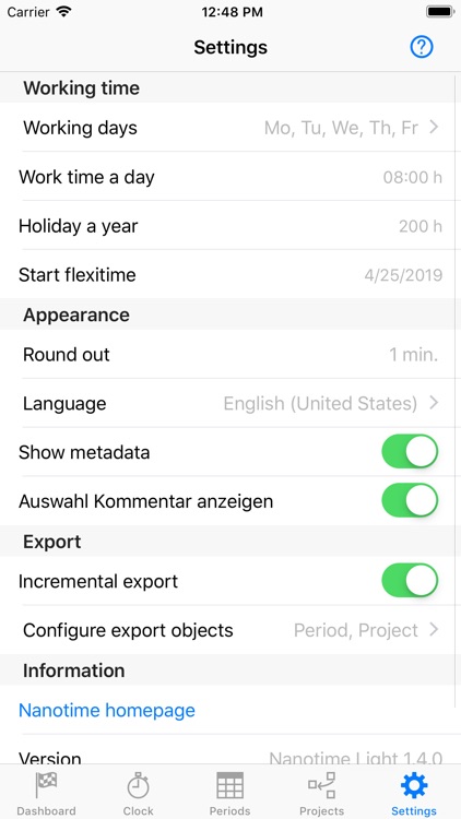 Nanotime Light - Time tracker screenshot-8