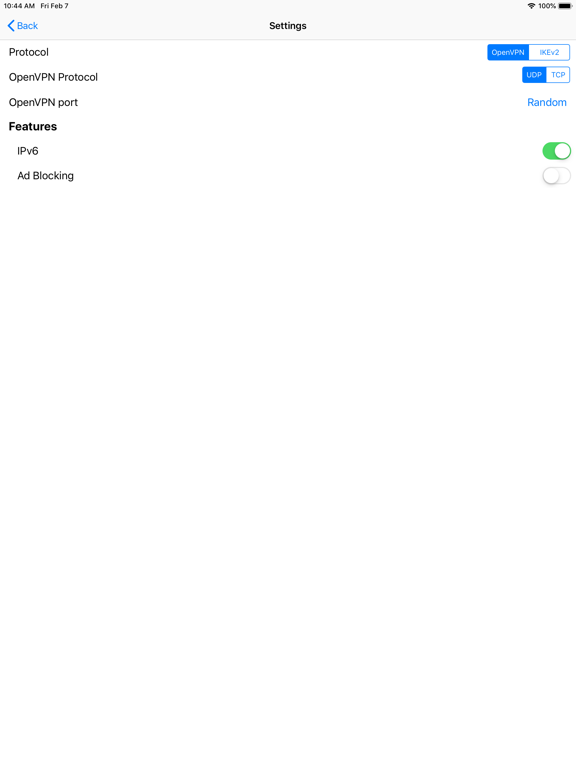VPNCity iPad screenshot 6 - Utilities app