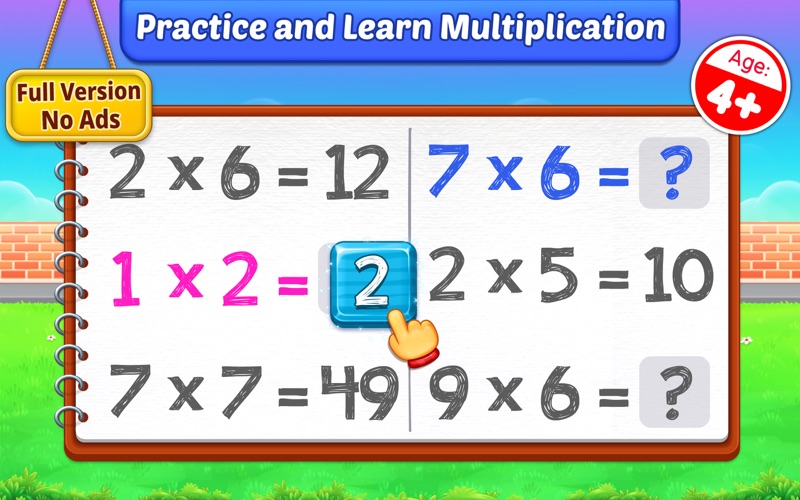 multiplication kids: math game iphone screenshot 1
