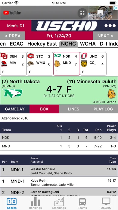 Screenshot #3 pour USCHO App
