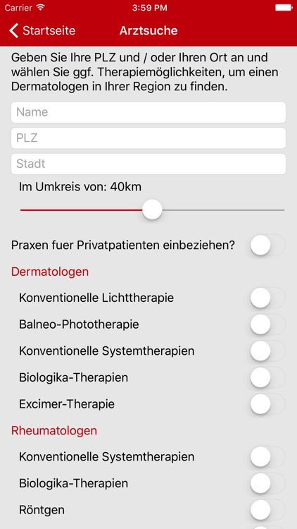 P.S.O. Psoriasis Arztfinder