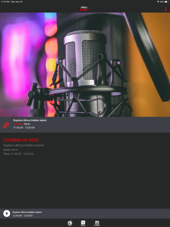 Jayo Radio iPad screenshot 2 - Music app