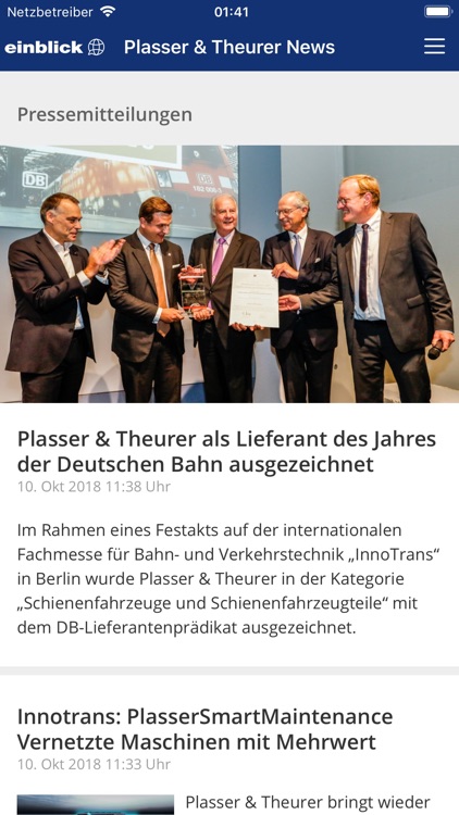 einblick by Plasser & Theurer