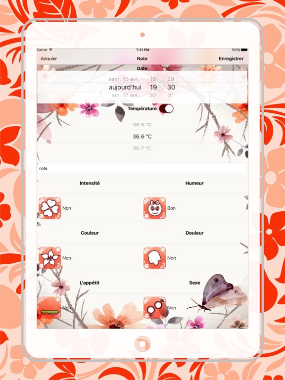 Screenshot #5 pour Teddy - Calendrier des règles