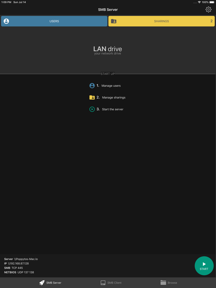LAN drive SAMBA Server Client