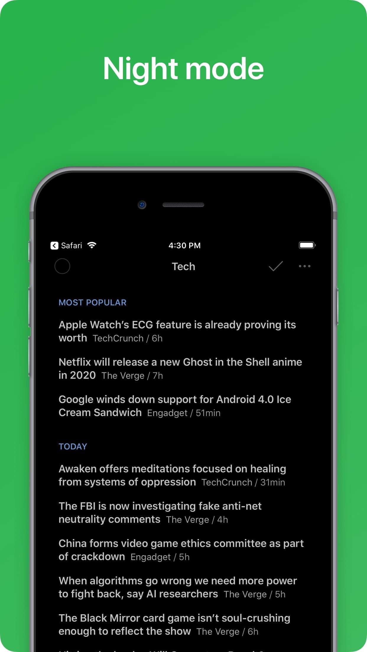 Screenshot do app Feedly - Smart News Reader