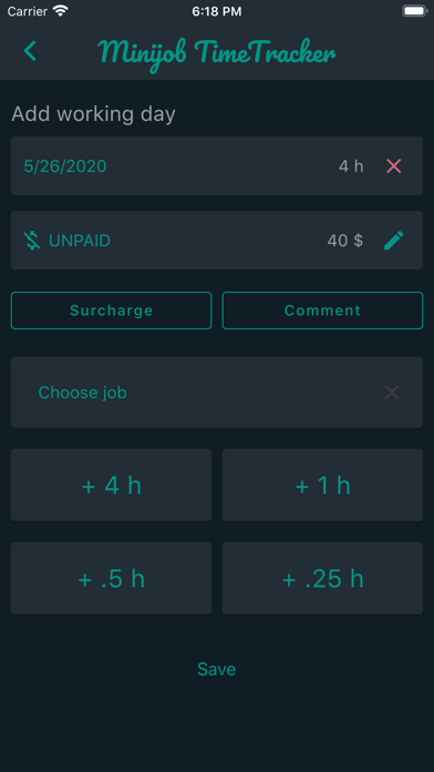 Screenshot #2 pour Minijob TimeTracker