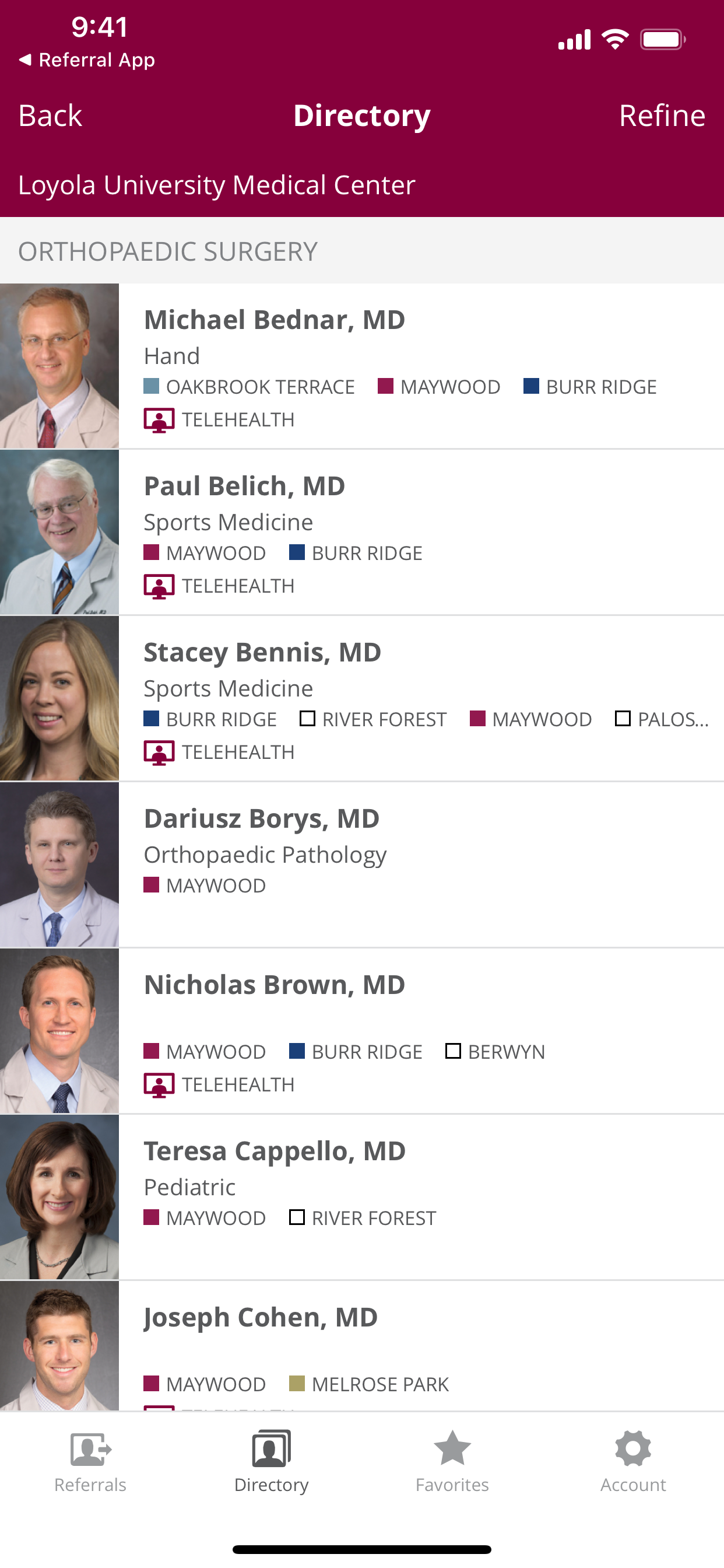 Loyola Medicine Referral App screenshot 3