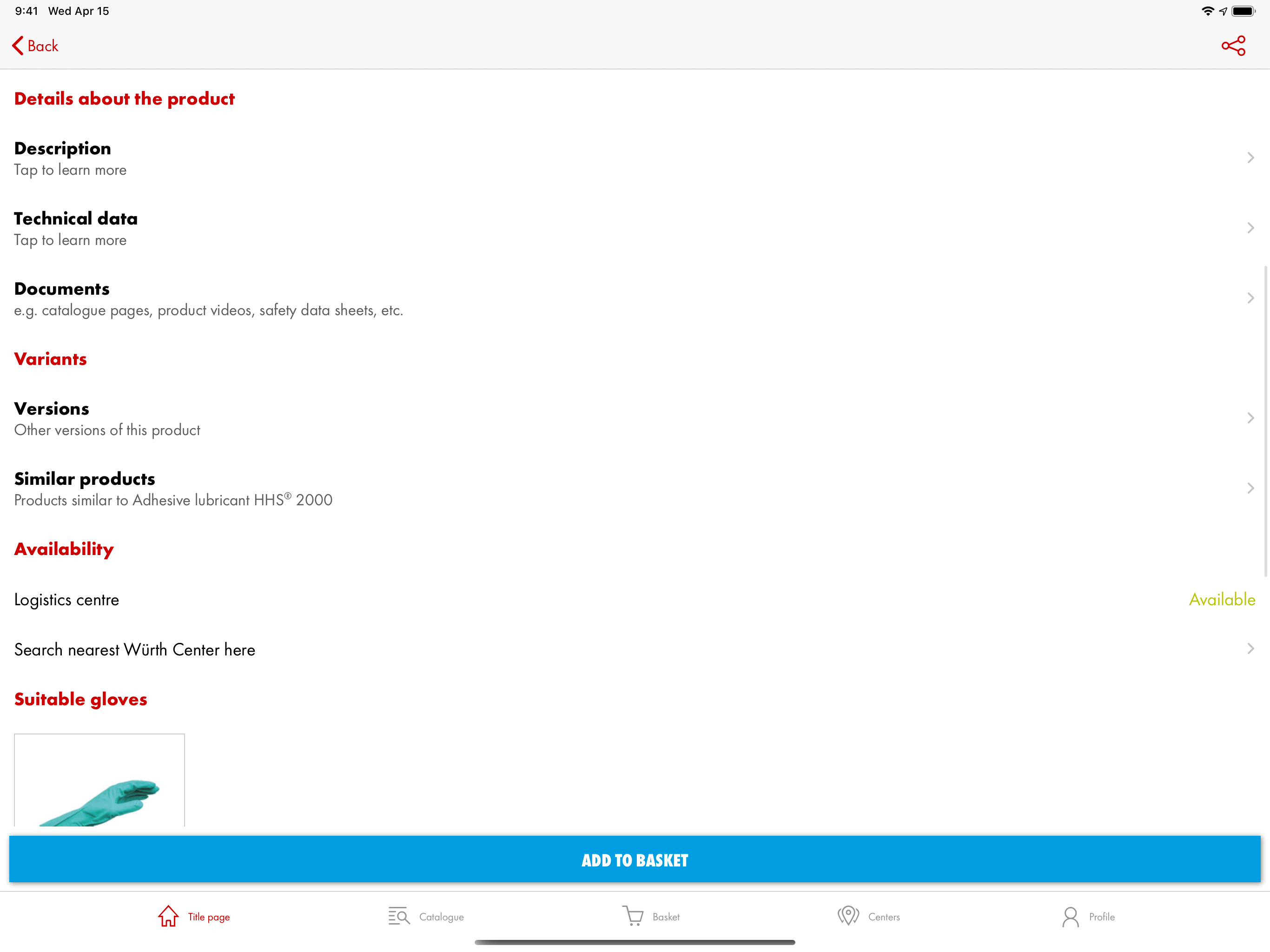 WürthShop Mobiilisovellus