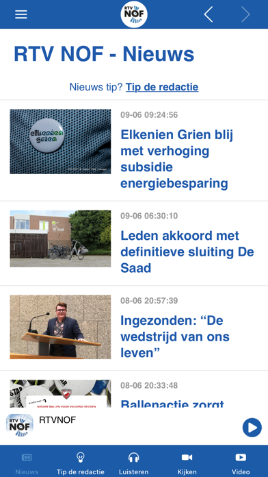 RTV NOF - Nieuws Screenshot