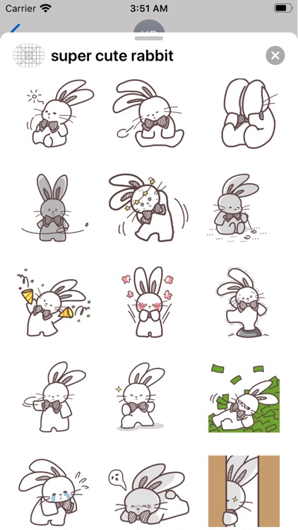 super cute rabbit stickers