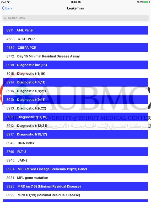 Screenshot #6 pour AUBMC Molecular Lab