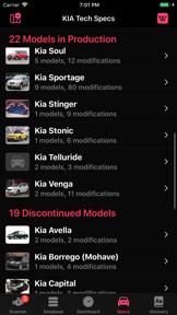 KIA OBD App screenshot