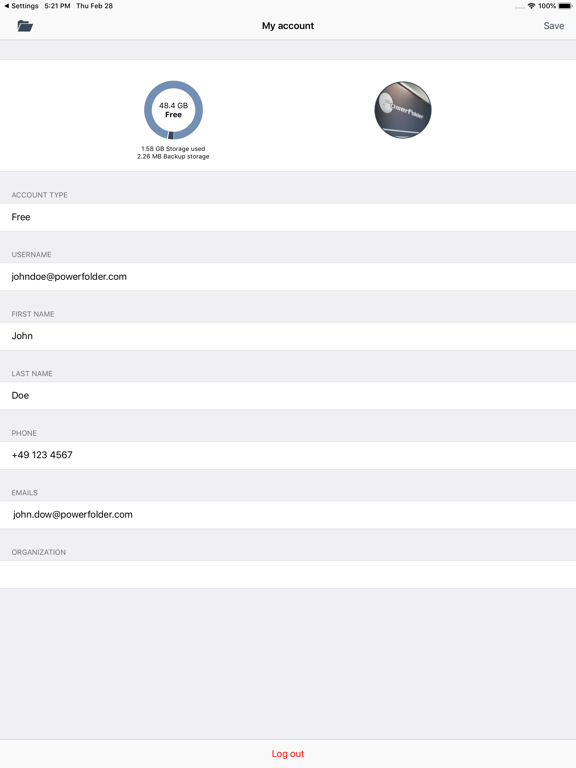 Screenshot #6 pour PowerFolder