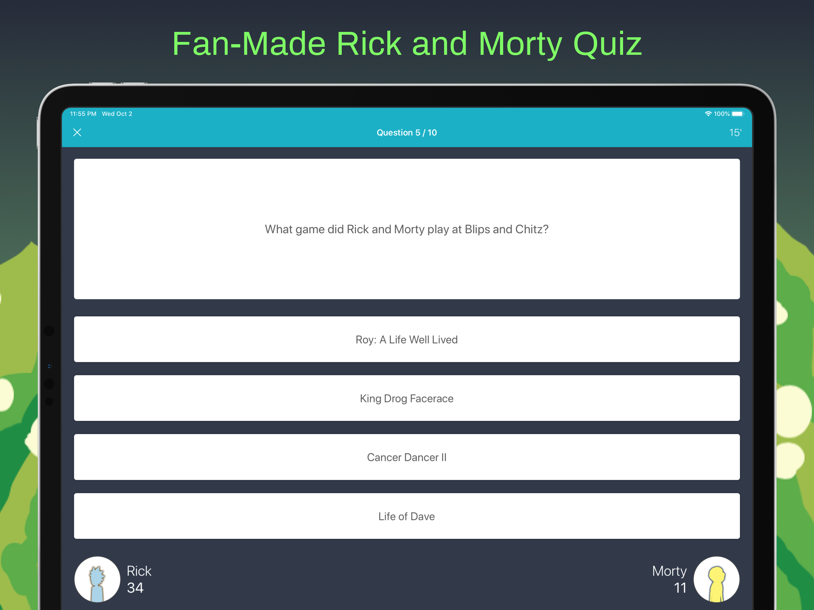 Fan Quiz for Rick and Morty screenshot 7