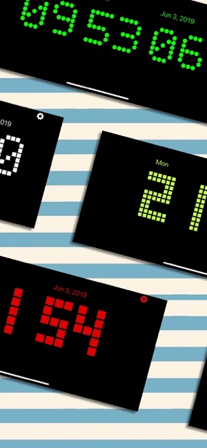 桌面時鐘 - 全屏夜光數字,電子鬧鐘(圖2)-速報App